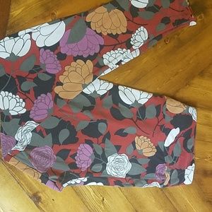 LuLaRoe colorful flower patterned leggings